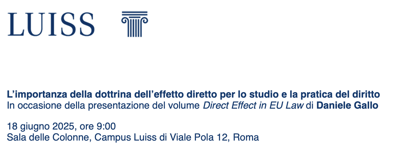 L’importanza della dottrina dell’effetto diretto per lo studio e la pratica del diritto